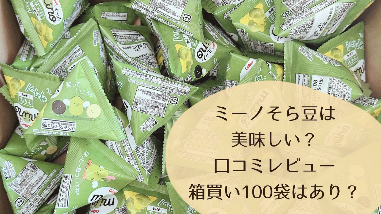 ミーノそら豆は美味しい？口コミレビュー｜箱買い100袋はあり？