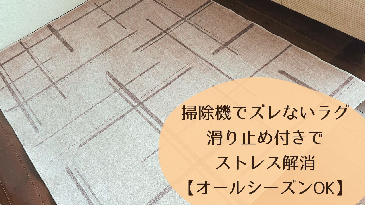 掃除機でズレないラグはこれ｜滑り止め付きでストレス解消【オールシーズンOK】