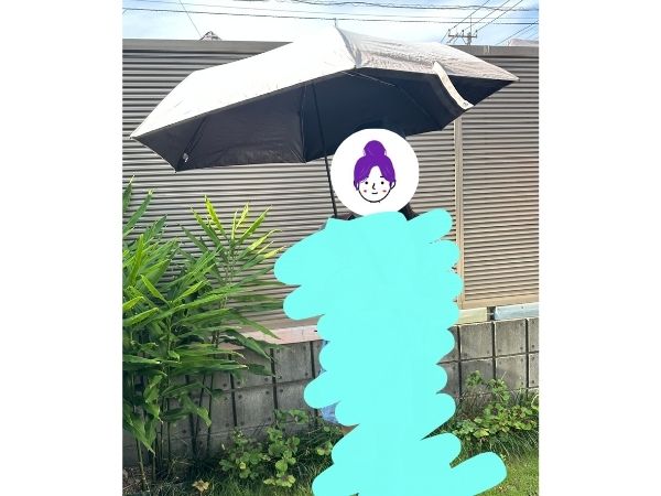 長女と日傘