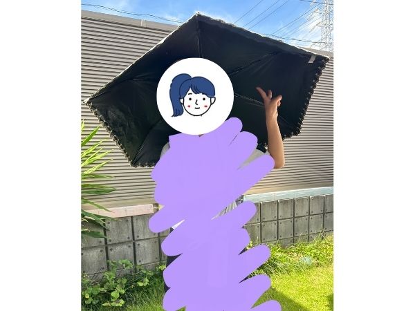 次女と日傘